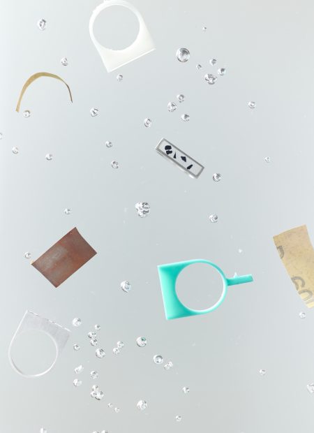 Latern ring – handcrafted concrete and silver minimalist architectural jewelry.